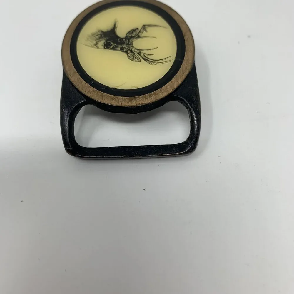 Tech Ether Guild Deer Buck Belt Buckle Mens Oval Western Brass Wildlife